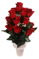 Βάζα για Μνήμα Τριαντάφυλλα 18 Κλαδιά (THIM14115-18) - Κόκκινο