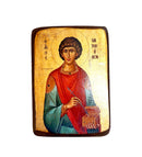 Ξύλινη Εικόνα Άγιος Παντελεήμων με Διάσταση 7x10cm