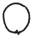 Kομποσκοίνι Kερωμένο -Σκούρο Γκρι με Διάφορες Χάντρες (THIM306)