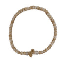 Kομποσκοίνι Kερωμένο - Μπεζ με Χάντρα (THIM062)