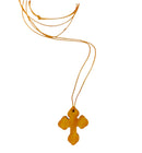 Σταυρός Λαιμού Ξύλινος - Μπεζ (THIM423)