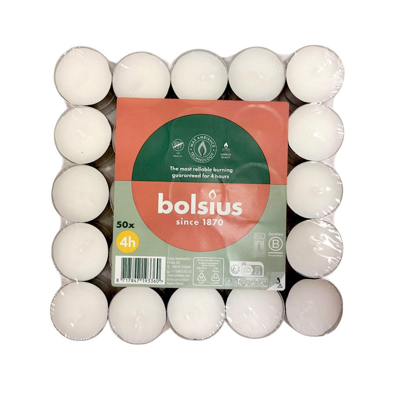 Ρεσώ 50άδα Bolsius 4 Ωρών - Λευκό