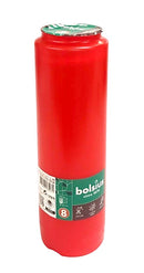 Φυτικό Κερί Διαρκείας 8 Bolsius ~170 Ωρών - Κόκκινο (Κιβώτιο 15τμχ)