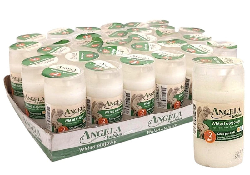 Φυτικό Κερί Διαρκείας Angela Bolsius ~2 Hμερών - Λευκό (Κιβώτιο 30τμχ)