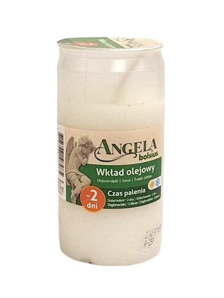 Φυτικό Κερί Διαρκείας Angela Bolsius ~2 Hμερών - Λευκό (Κιβώτιο 30τμχ)