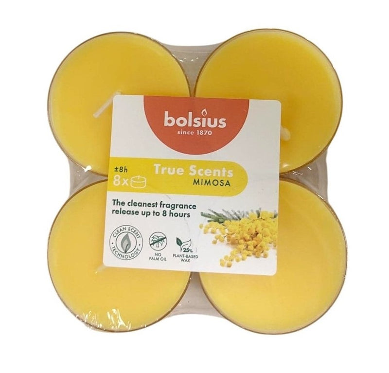 Αρωματικό Ρεσώ 8 Ωρών Clear Cup Bolsius True Scents 8άδα - Mimosa