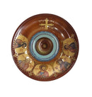 Κεραμικό Κηροπήγιο με Χρυσοτυπία - Δίχρωμο