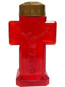 Μεγάλoς Ηλεκτρικός Πλαστικός Σταυρός με Διακόπτη (Α' Ποιότητας) - Κόκκινο (Κιβώτιο 10τμχ)