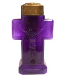 Μεγάλoς Ηλεκτρικός Πλαστικός Σταυρός με Διακόπτη (Α' Ποιότητας) - Μωβ