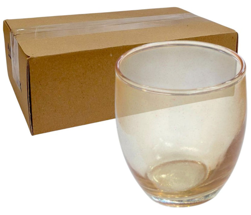 Καντηλόκουπα γυάλινη Μεγάλη - Μελί (THIM1158-HONEY) Κιβώτιο 6Τμχ