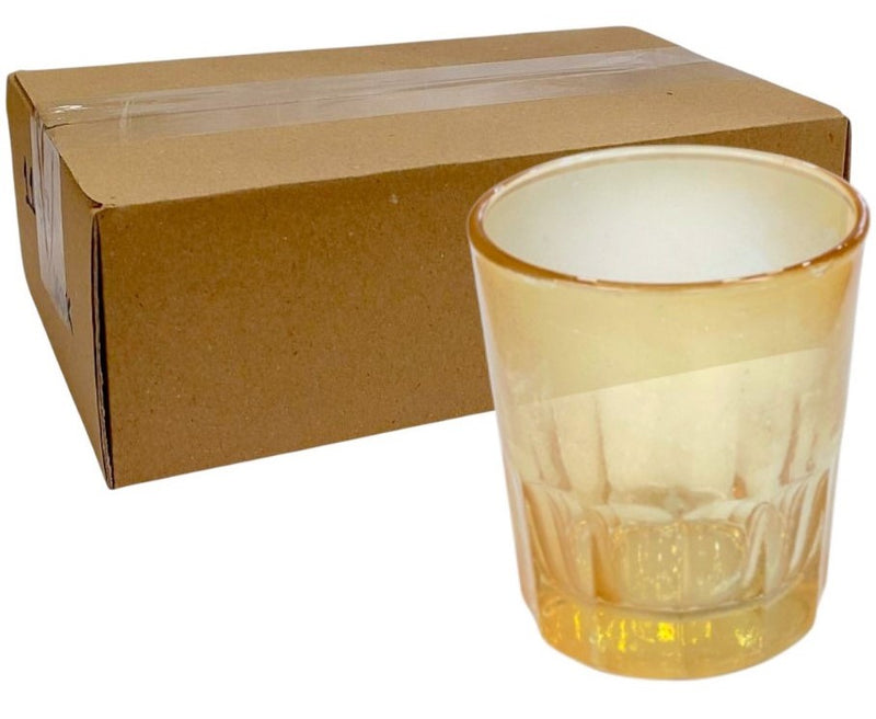 Καντηλόκουπα Γυάλινη Μικρή - Μελί (THIM1153-HONEY) Κιβώτιο 6Τμχ