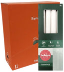 Κεριά  Κηροπηγίου με Φυσικό Vegan Κερί 230/20mm Bolsius 8άδα - Cloudy White Κιβώτιο 4Τμχ