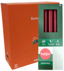 Κεριά  Κηροπηγίου με Φυσικό Vegan Κερί 230/20mm Bolsius 8άδα - Velvet Red Κιβώτιο 4Τμχ