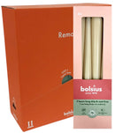 Κεριά Κωνικά Κηροπηγίου (Σπαρματσέτα) 245/24mm Bolsius 4άδα - Oat Beige Κιβώτιο 8Τμχ