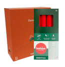 Κεριά  Κηροπηγίου με Φυσικό Vegan Κερί 170/20mm Bolsius 8άδα - Delicate Red Κιβώτιο 4Τμχ