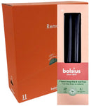 Κεριά Κωνικά Κηροπηγίου (Σπαρματσέτα) 245/24mm Bolsius 4άδα - Stormy Grey Κιβώτιο 8Τμχ