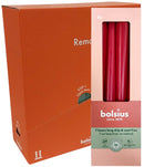 Κεριά Κωνικά Κηροπηγίου (Σπαρματσέτα) 245/24mm Bolsius 4άδα - Delicate Red Κιβώτιο 8Τμχ