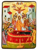 Ξύλινη Εικόνα Κοίμηση της Θεοτόκου με Διάσταση 15x21cm