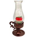 Καντήλι Μεταλλικό Vintage Με Φυτικό Κερί - Καφέ