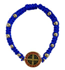 Kομποσκοίνι Μακραμέ με Κωνσταντινάτο Φλουρί - Μπλε με Χρυσή Χάντρα (ΤΗΙΜ300)