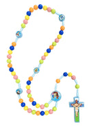 Κρεμαστός Σταυρός Λαιμού Ροζάριο - Πολύχρωμο (ΤΗΙΜ320)