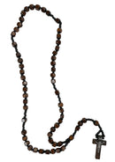 Κρεμαστός Σταυρός Λαιμού Ροζάριο - Μαύρο (ΤΗΙΜ322)