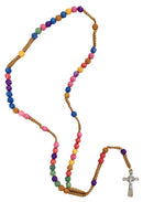Κρεμαστός Σταυρός Λαιμού Ροζάριο - Πολύχρωμο (ΤΗΙΜ323)