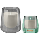 Κηροπήγιο Γυάλινο Bolsius CleanLight για Κερί Αρωματικό 91/83mm - Κυπαρίσσι & Κεχριμπάρι Κιβώτιο 4Τμχ