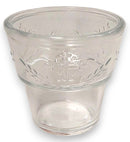 Καντηλόκουπα Γυάλινη με Σταυρό Μεσαίο Γλαστράκι - Διάφανο