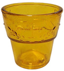 Καντηλόκουπα Γυάλινη με Σταυρό Μεσαίο Γλαστράκι - Μελί