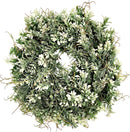 Στεφάνι Αγριολούλουδα 35cm (ΤΗΙΜ21142) - Λευκό