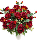 Βάζα για Μνήμα Τριαντάφυλλα 14 Κλαδιά (THIM36066-14) - Κόκκινο