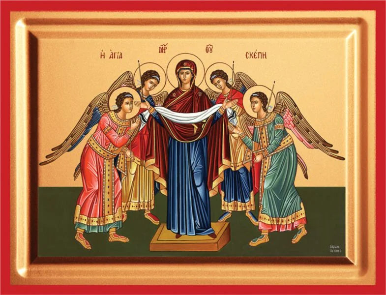 Εικόνα Μεταξοτυπία - Παναγία Αγία Σκέπη (Β)