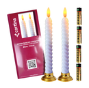 Ηλεκτρικό Κερί Κηροπήγιου CORTINA LED - Λευκό