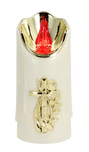 Ηλεκτρικό Κερί CORTINA- Χρυσό με Κόκκινη Φλόγα