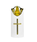 Ηλεκτρικό Κερί Λευκό CORTINA Rico - Κίτρινη Φλόγα