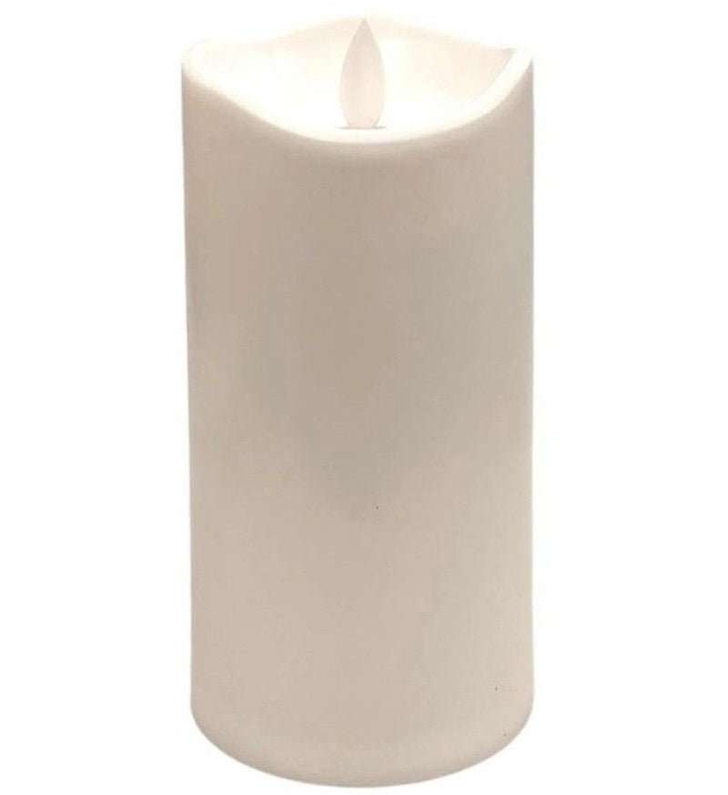 Ηλεκτρικό Κερί Κορμός SUBITO C703 με Κινούμενη Φλόγα 150/75mm - Λευκό (THIM957)