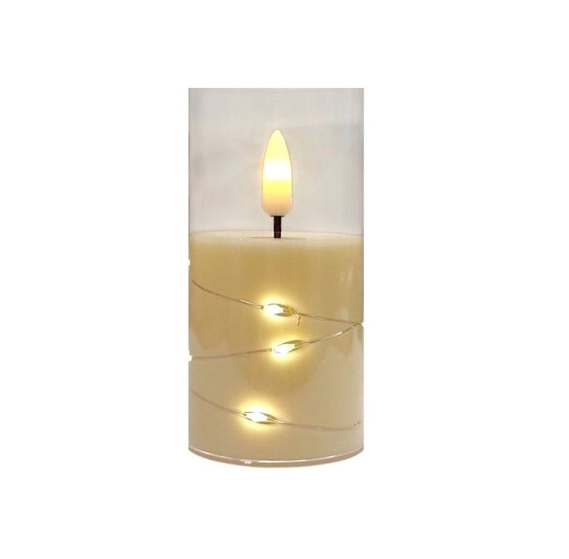 Ηλεκτρικό Κερί SUBITO GC711 με Αλυσίδα LED 100/55mm - Ιβουάρ (THIM361)