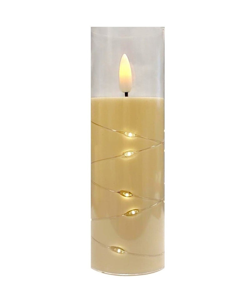 Ηλεκτρικό Κερί SUBITO GC711 με Αλυσίδα LED 150/55mm - Ιβουάρ (THIM363)