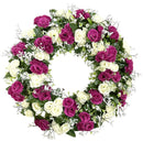 Στεφάνι Τριαντάφυλλο 42cm (ΤΗΙΜ36011) - Μπορντό