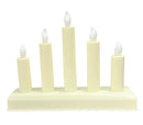 Ηλεκτρικό Πλαστικό Κερί Σετ Κηροπήγιου με Μπαταρίες - Ιβουάρ