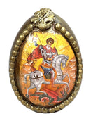 Πασχαλινό Χειροποίητο Αυγό 12/9cm Μικρό -  Σε Διάφορες Απεικονίσεις Αγίων