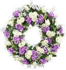 Στεφάνι Τριαντάφυλλο 42cm (ΤΗΙΜ36011) - Μωβ