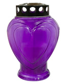 Μεγάλη Ηλεκτρική Πλαστική "Καρδιά" με Διακόπτη (Α' Ποιότητας) - Μωβ Κιβώτιο 8Τμχ