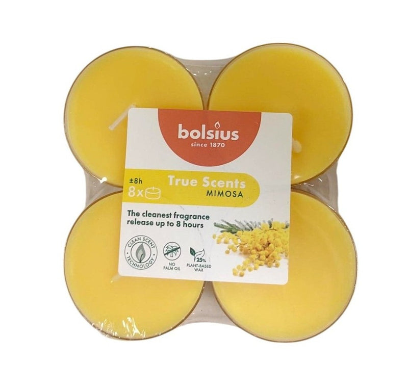 Αρωματικό Ρεσώ 8 Ωρών Clear Cup Bolsius True Scents 8άδα - Mimosa