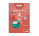 Ρεσώ 24άδα Bolsius Crystal Maxi Light Φυτικό - Σόγιας Clearcup 8 Ωρών - Λευκό (Κιβώτιο 6τμχ)