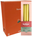 Κεριά Κωνικά Κηροπηγίου (Σπαρματσέτα) 245/24mm Bolsius 4άδα - Sunny Yellow Κιβώτιο 8Τμχ