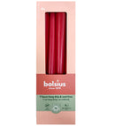 Κεριά Κωνικά Κηροπηγίου (Σπαρματσέτα) 245/24mm Bolsius 4άδα - Delicate Red