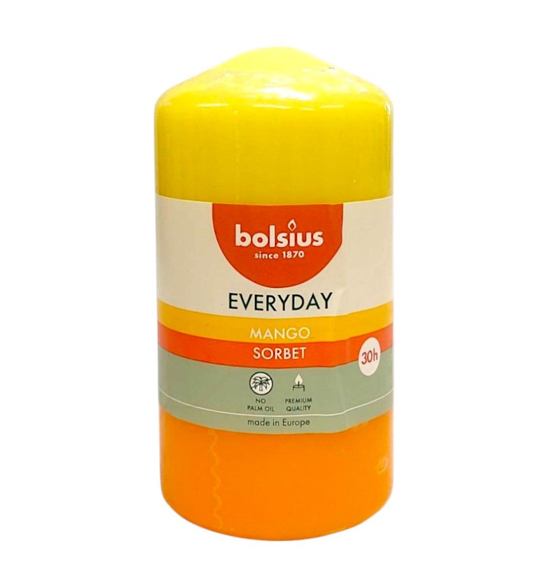 Αρωματικό Κερί Κορμός Bolsius Everyday Two-Tone 110/55mm - Σορμπέ Μάνγκο