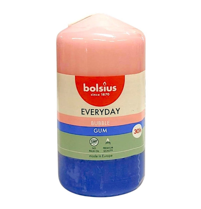 Αρωματικό Κερί Κορμός Bolsius Everyday Two-Tone 110/55mm - Τσιχλόφουσκα